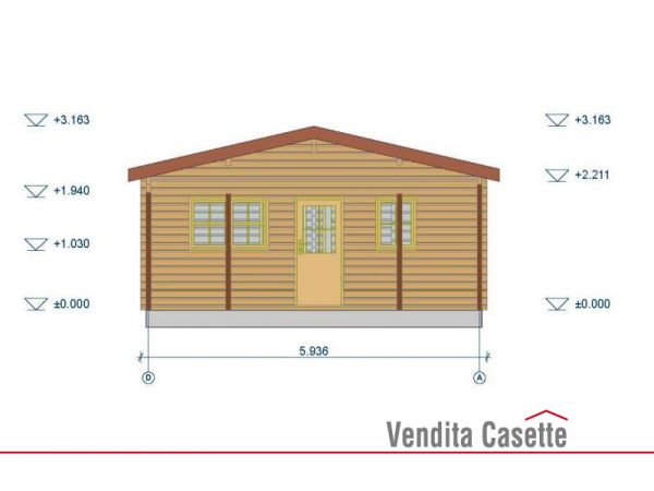 davanti casetta di legno lazio