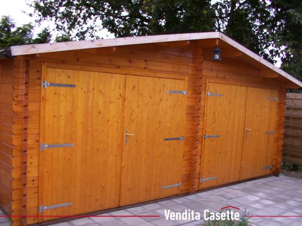 garage in legno doppio 45mm
