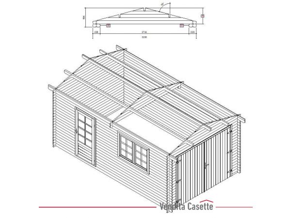 garage in legno porta