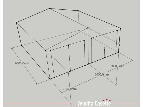 garage in legno posta due auto